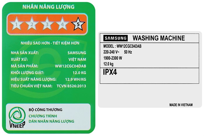 Máy Giặt Samsung Inverter 12 Kg WW12CGC04DABSV